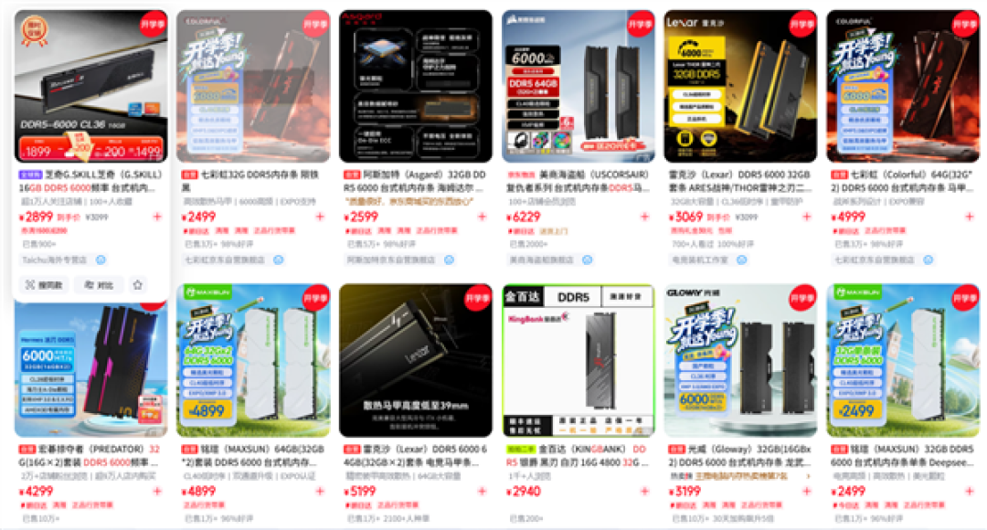 装机成本失控！32GB DDR5套装冲上2800元：直接翻了4倍