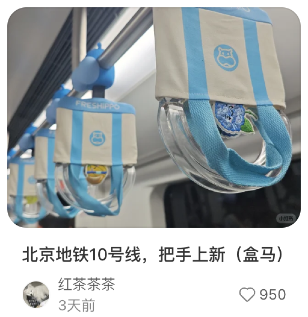 购物袋变地铁把手,盒马真会整活!