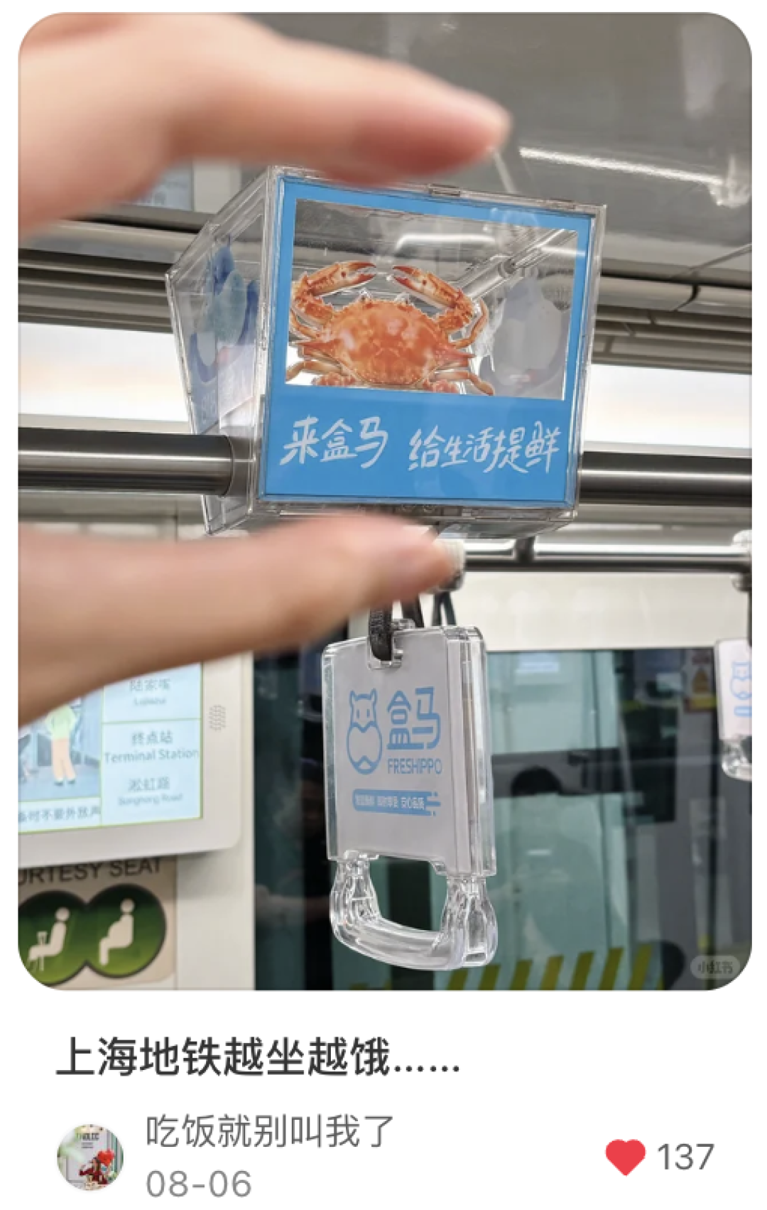 购物袋变地铁把手,盒马真会整活!