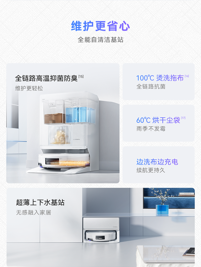 云鲸AI全域双机械臂热活水扫地机器人 JX Ultra