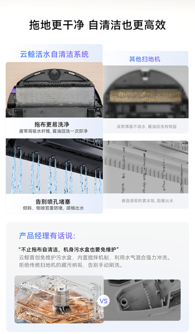 云鲸AI全域双机械臂热活水扫地机器人 JX Ultra