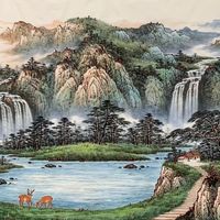 想在家挂幅手绘彩墨山水？掏钱之前，先把印刷、半手绘、真迹分清楚