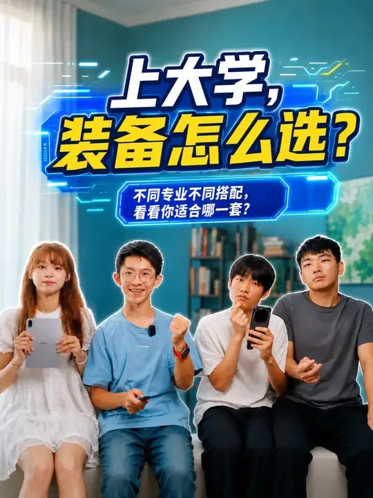 四个不同专业的准大学生,怎么选大学装备? #OPPO省心狂补节 #oppofindx9ultra #oppopadmini #oppowatchx3 #oppoencoclip2
