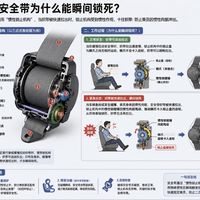 汽车安全带为啥在急刹瞬间直接锁死？🔒冷知识一张图看懂！