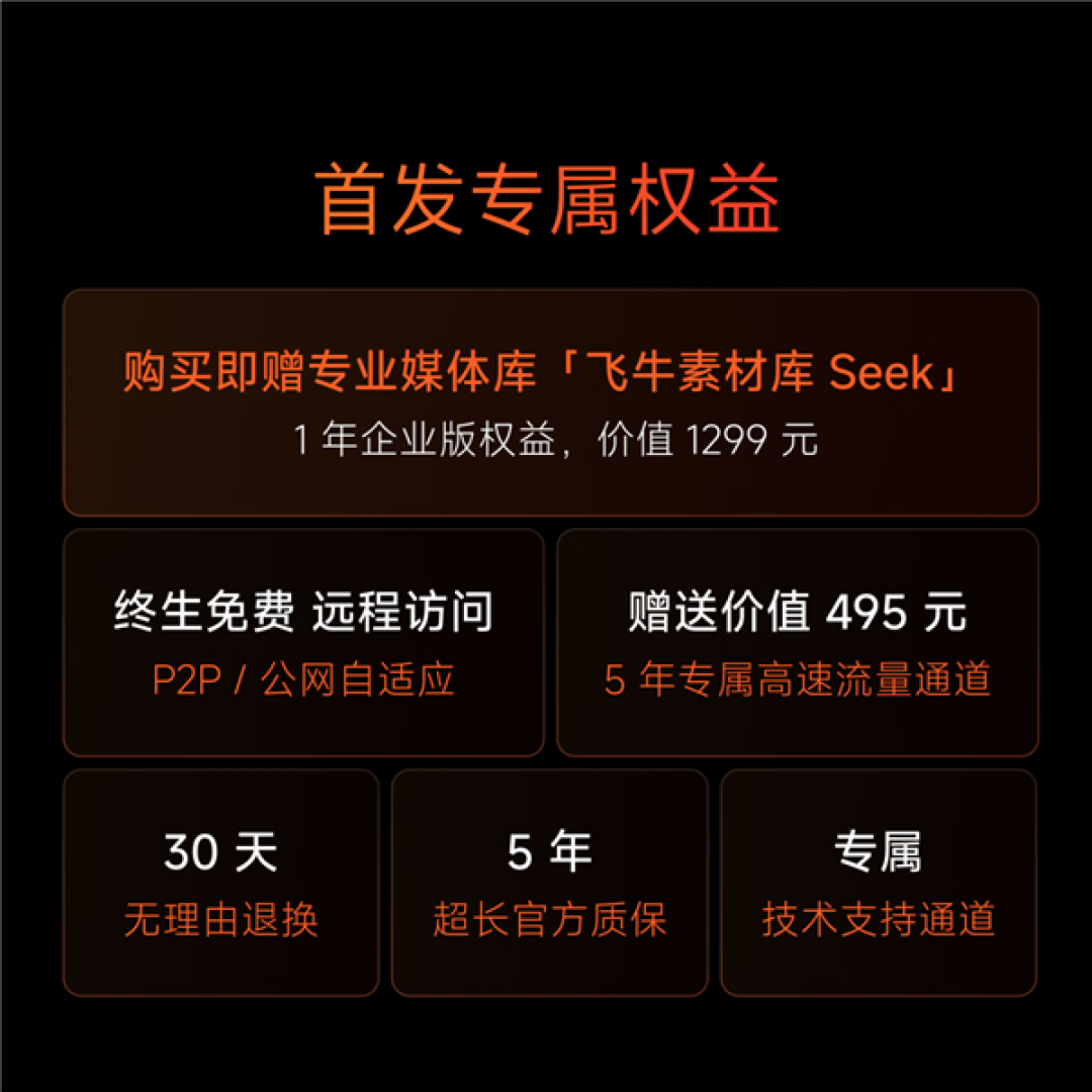 4599元起!飞牛EVO4 PRO万兆NAS开售:锐龙7 H 255+16GB DDR5