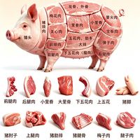 买猪肉再也不被坑🥩一张图分清猪肉各个部位！