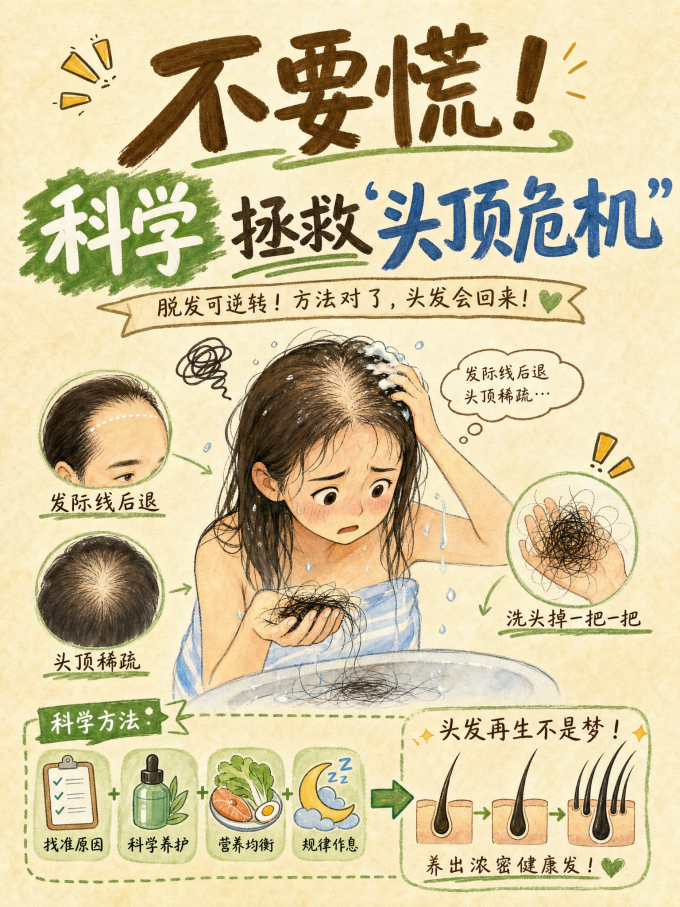发际线后移、洗头掉一把?脱发自救指南来了_什么值得买