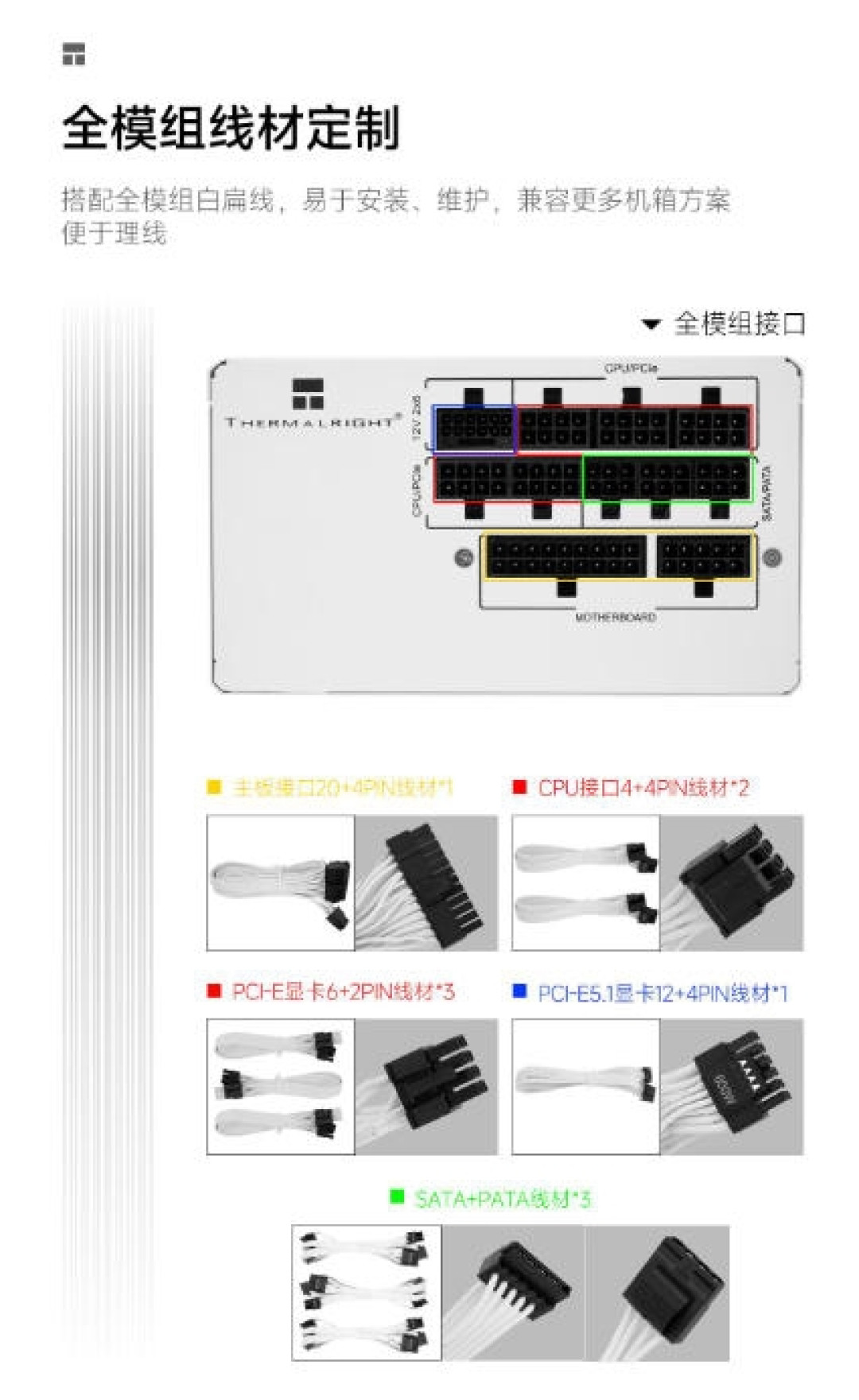 利民TR-GL1000-W金牌全模组电源上架!1000W仅429元