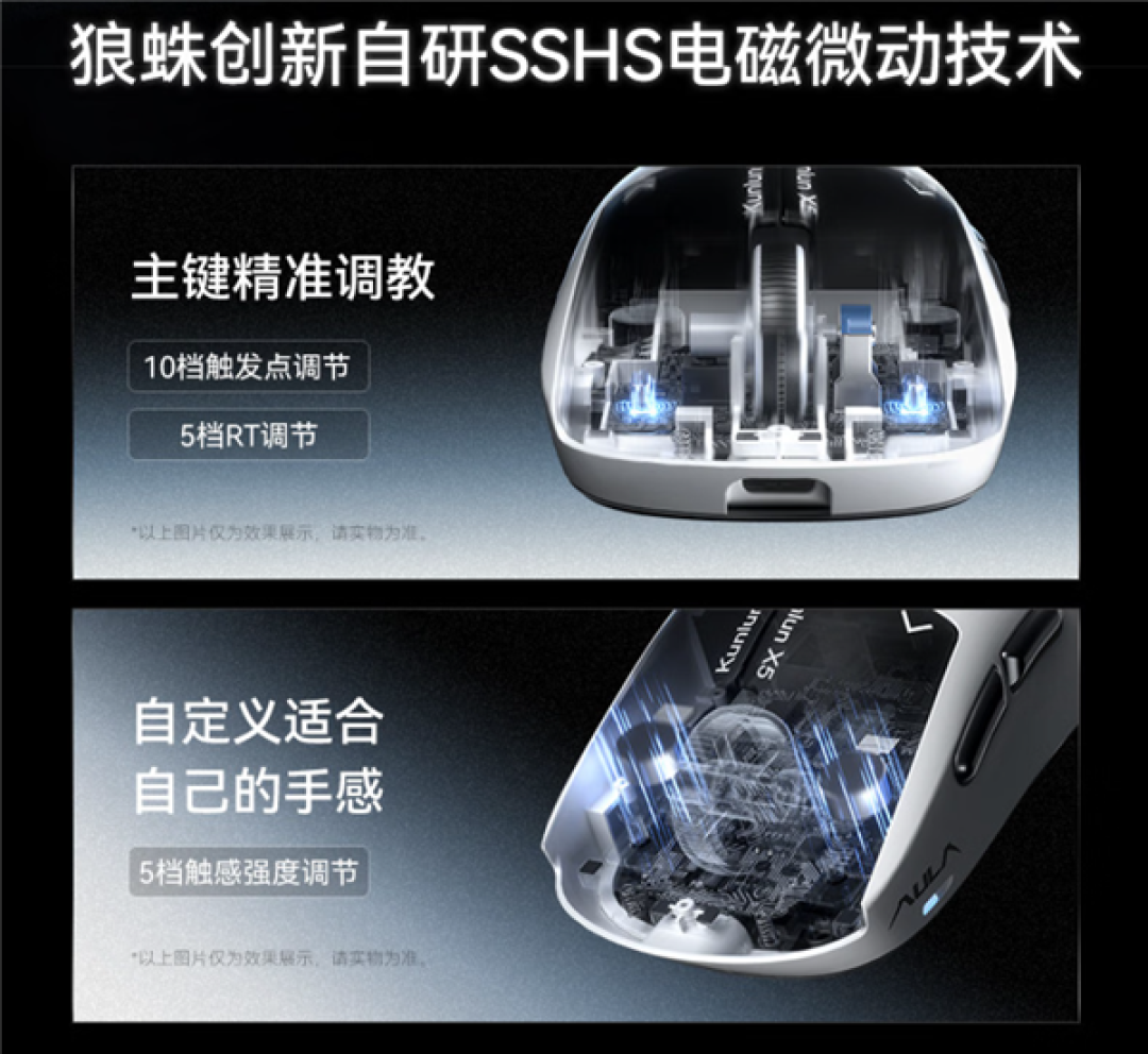 399元起!狼蛛推出昆仑X5电磁微动鼠标:可选四种配色 支持双8KHz回报率