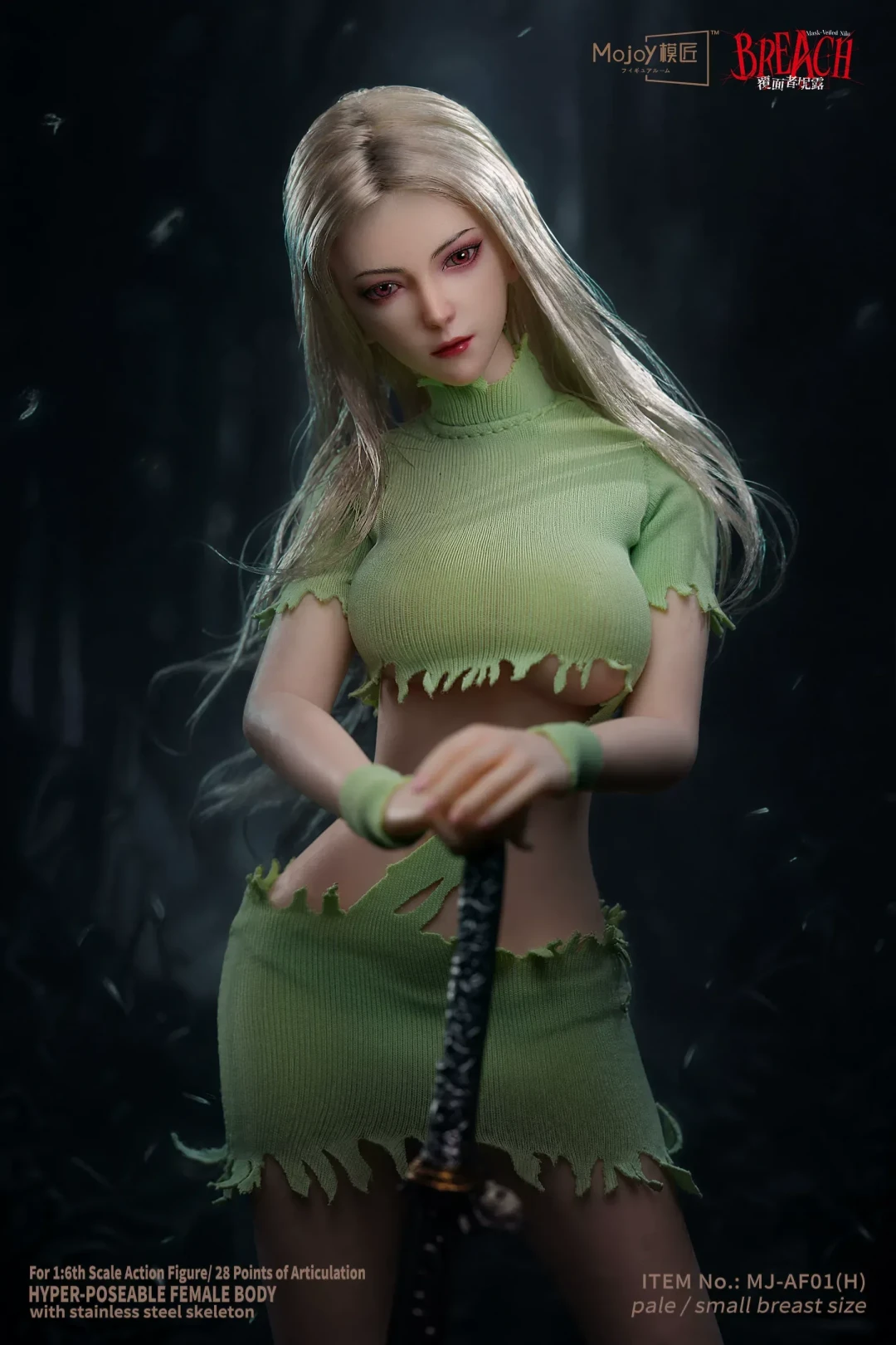 冷飒少女躯体｜Mojoy 模匠 1/6 覆面者・妮露 纤秀少女包胶素体双配色公开