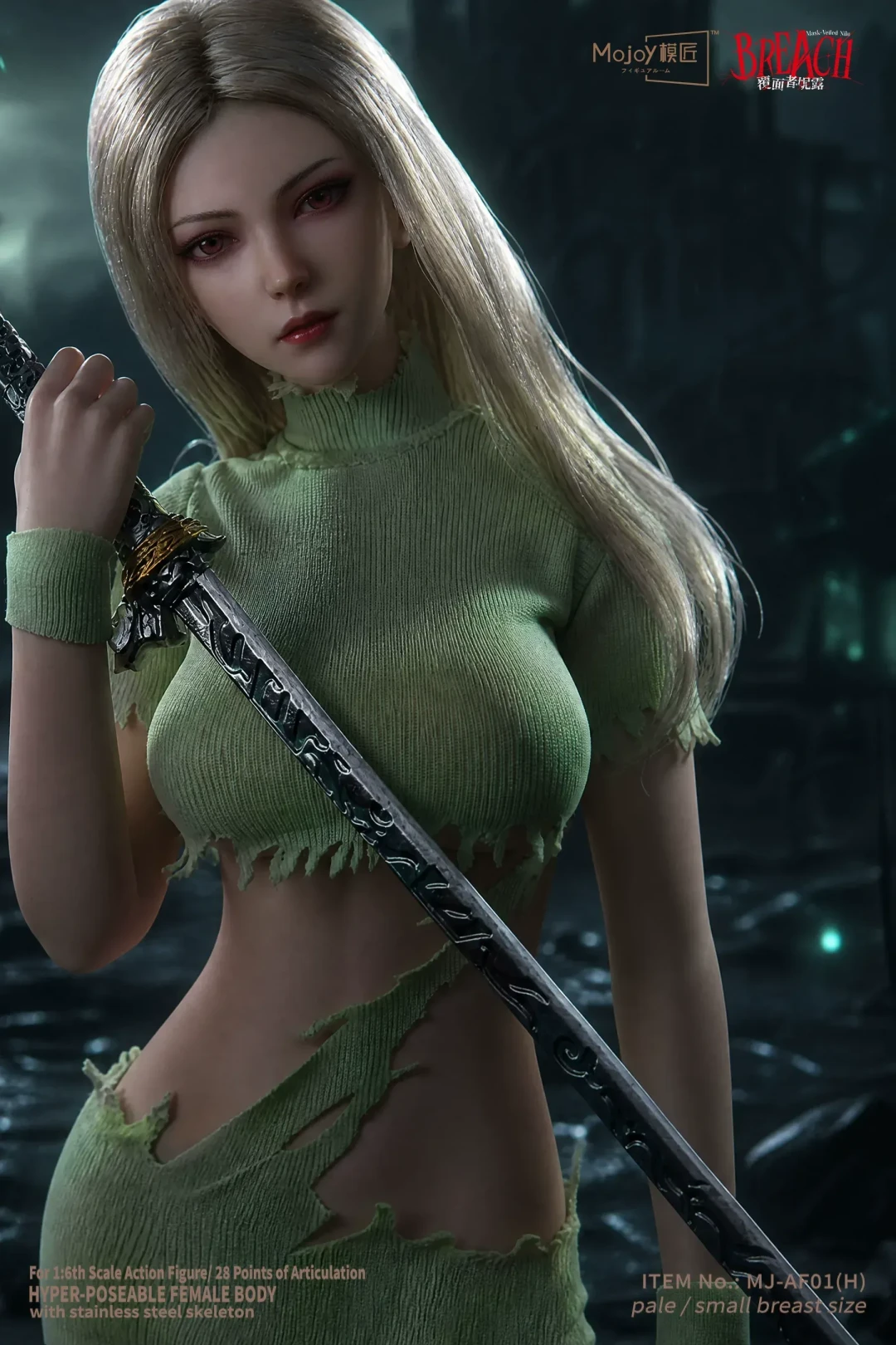 冷飒少女躯体｜Mojoy 模匠 1/6 覆面者・妮露 纤秀少女包胶素体双配色公开