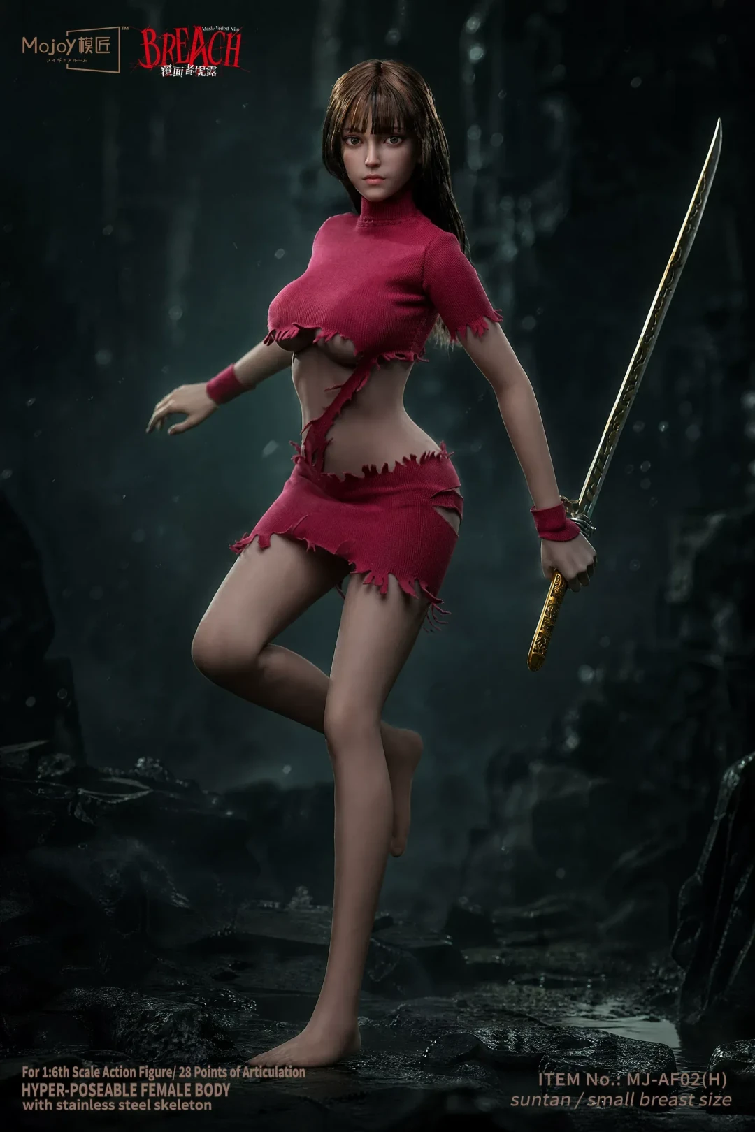 冷飒少女躯体｜Mojoy 模匠 1/6 覆面者・妮露 纤秀少女包胶素体双配色公开