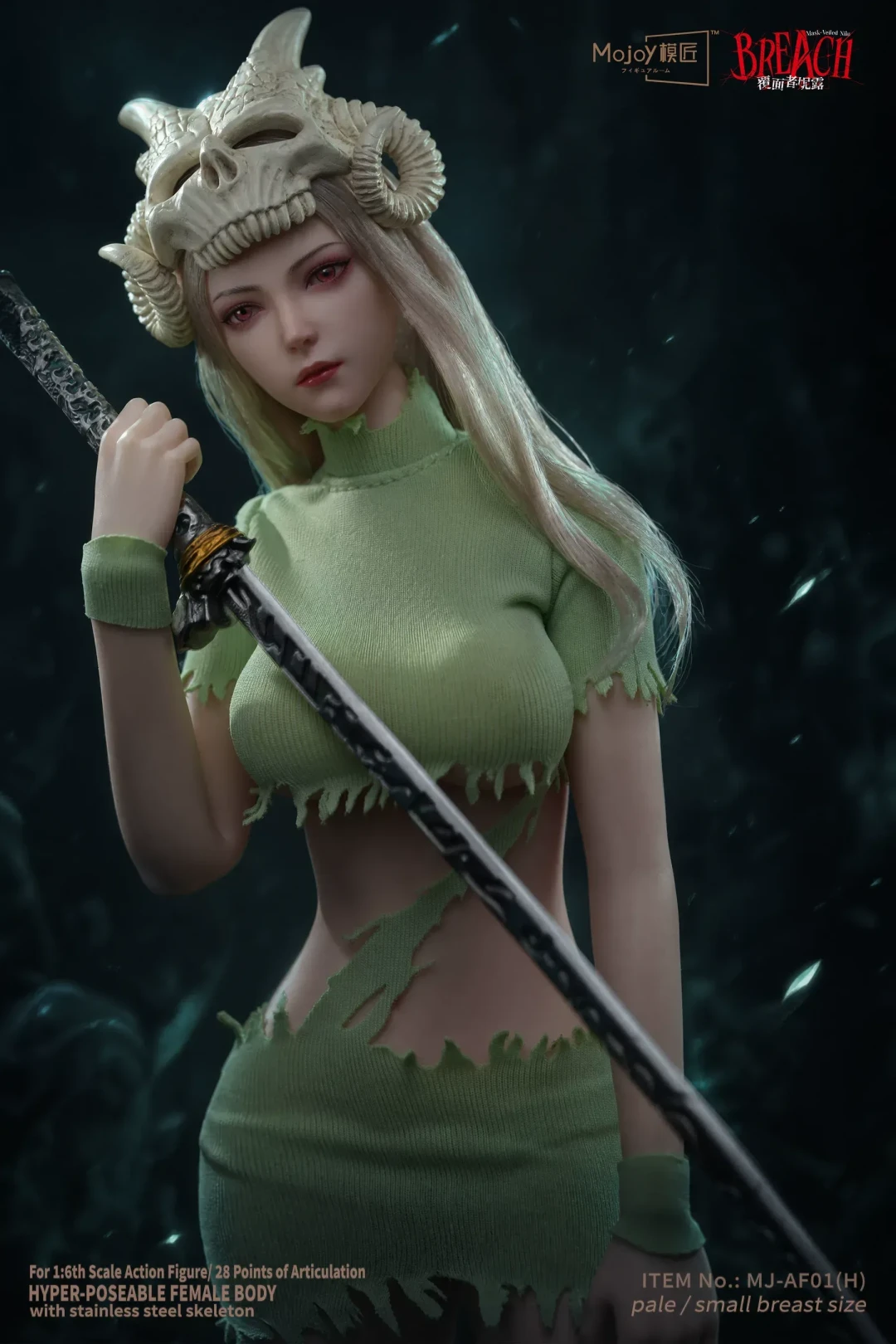 冷飒少女躯体｜Mojoy 模匠 1/6 覆面者・妮露 纤秀少女包胶素体双配色公开