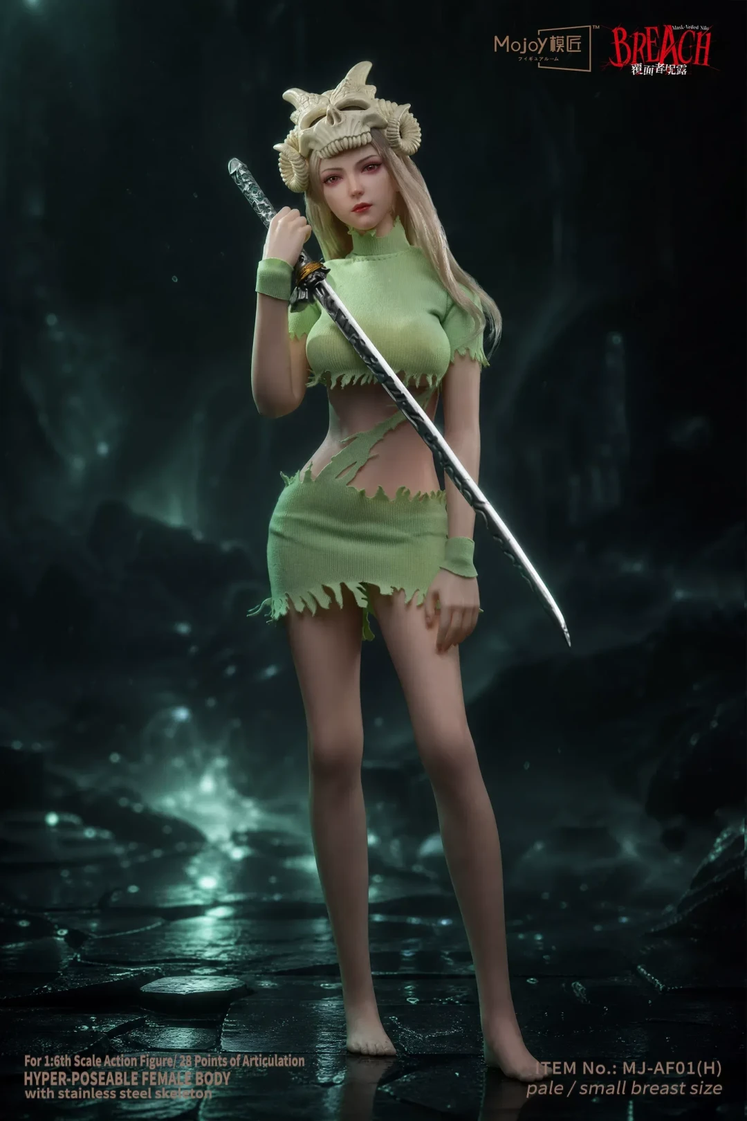 冷飒少女躯体｜Mojoy 模匠 1/6 覆面者・妮露 纤秀少女包胶素体双配色公开