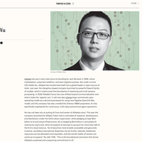 吴泳铭入选《TIME》AI百大人物:带领阿里成为全球AI开源领军者