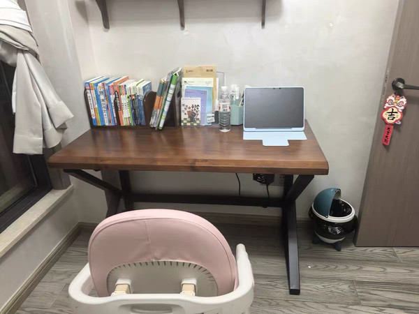 实木电脑桌多功能书桌靠墙长方形家用桌子