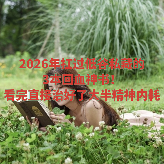 2026年扛过低谷私藏的3本回血神书！看完直接治好了大半精神内耗