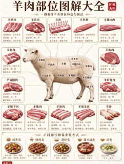 羊肉部位图解大全｜买羊肉不迷路，对应做法直接抄