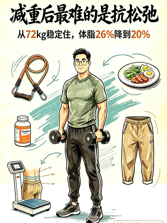瘦下来只是开始，72kg之后，我才真正开始对抗中年松弛感