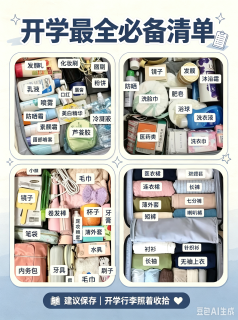 标题：开学最全必备清单