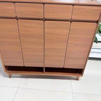 实木鞋柜家用门口新款2026收纳柜一体靠墙