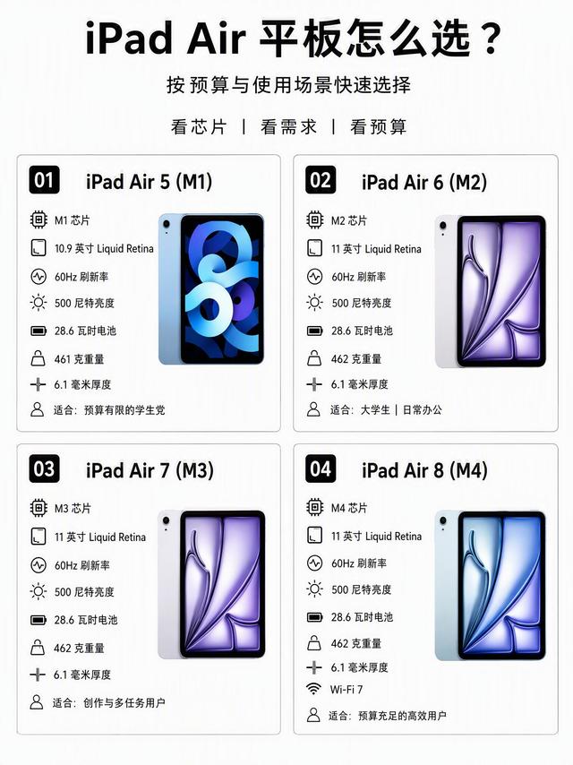 iPad Air四台机型怎么挑✨学生选购再也不踩坑