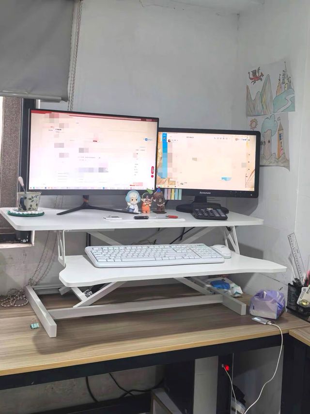 双层桌面升降台电脑增高显示器升降桌
