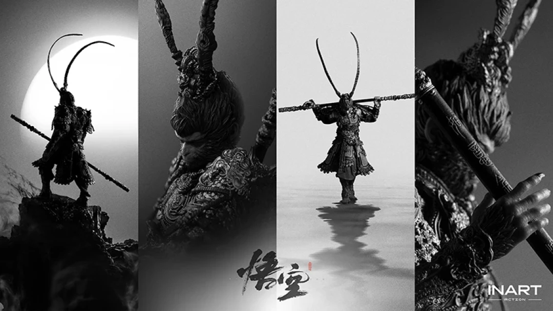 黑神话悟空双发！INART虎先锋+大圣金甲套1/12可动人偶