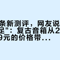 30天9条新测评，网友说"广告预算很足"：复古音箱从220元到1999元的价格带，你在哪一档为哪部分掏钱