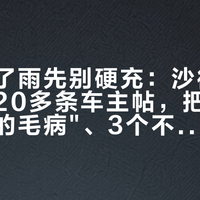 台铃淋了雨先别硬充：沙德尔汛期翻完20多条车主帖，把5种"湿出来的毛病"、3个不能做的动作和一张维修账单理出来了