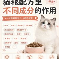 养猫3年才悟到💡挑猫粮别只看蛋白！功能性成分才是关键