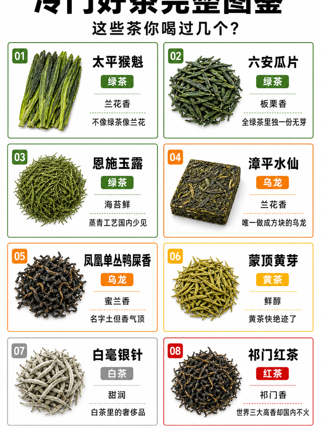 8款冷门但好喝的茶叶图鉴，老茶客偷偷喝不外传