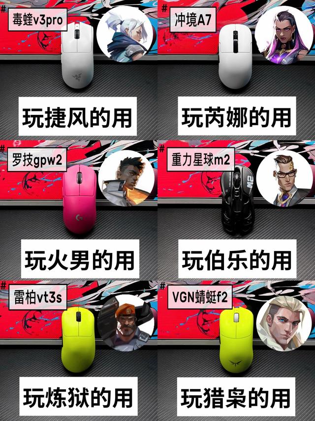 瓦罗兰特玩家鼠标图鉴✨对应本命英雄选外设