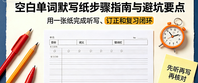 空白单词默写纸步骤指南与避坑要点