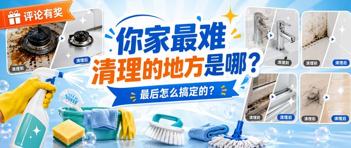 【评论有奖】你家最难清理的地方是哪？最后怎么搞定的？