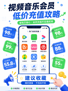 视频音乐会员低价充值攻略：年费最低不到60元