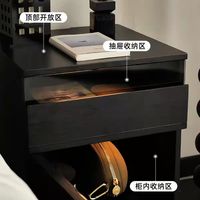 小户型卧室封神✨里安轻奢实木床头柜！颜值收纳双在线
