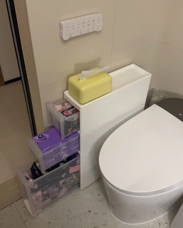 浴室镜柜旁墙面收纳方案