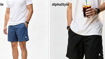 99 元 2 件！AlphaStyle 男士 4 分运动短裤薄款休闲裤