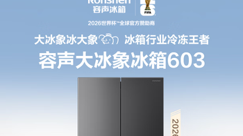 大家庭囤货神机｜容声大冰象 603L 十字门灰色冰箱