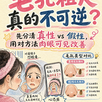 收敛水、挤黑头全错了！毛孔粗大分两种，一种可逆一种只能改善