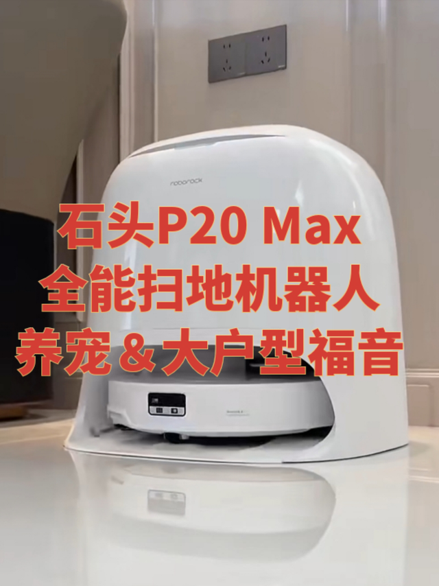 养宠＆大户型福音，石头P20 Max全能扫地机器人真把清洁玩明白了