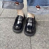 女宝秋天本命黑皮鞋👞百丽这双闭眼入