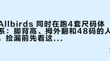 Allbirds 同时在跑4套尺码体系：脚背高、拇外翻和48码的人，捡漏前先看这张表