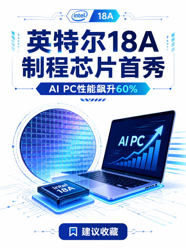 英特尔18A制程芯片首秀，AI PC性能飙升60%