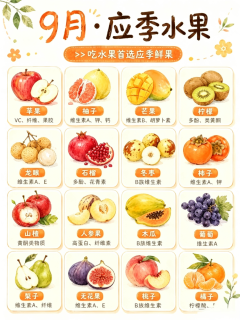 九月时令水果的营养价值