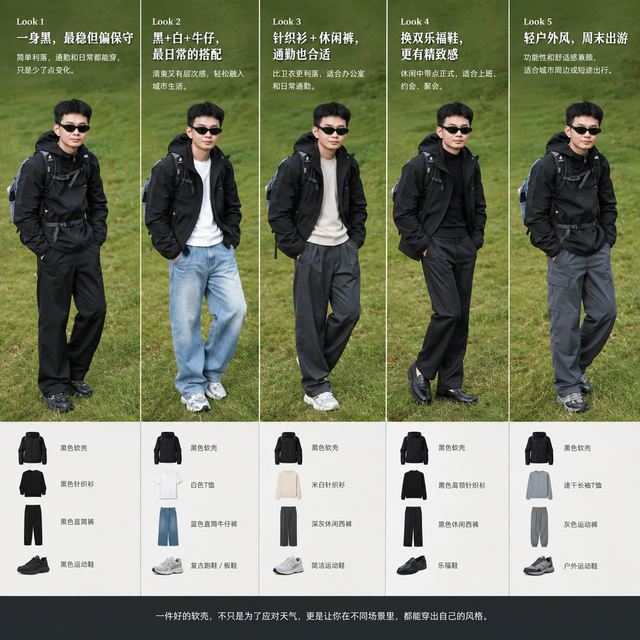 软壳最大的坑不是性能，而是：搭得好是山系，搭不好登味十足