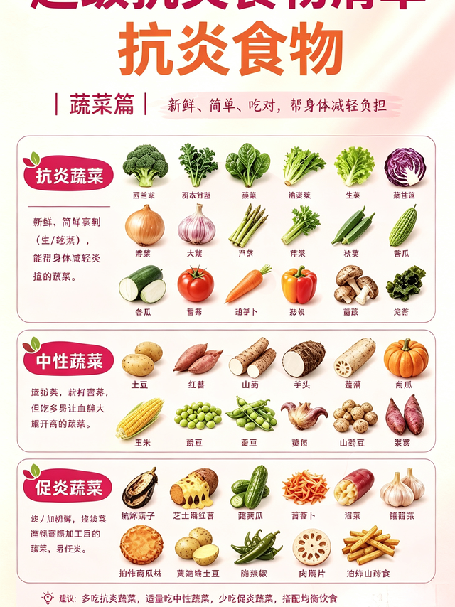 #超级抗炎食物清单｜蔬菜篇✨