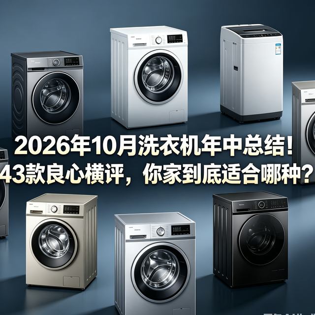 2026年10月洗衣机年中总结！43款良心横评，你家到底适合哪种？