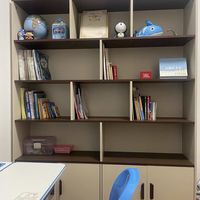 实木书柜储物柜落地式书架多功能收纳柜